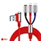 کابل تبدیل USB به لایتنینگ/USB-C/microUSB وایکینگز مدل aio-100 طول 1.2 متر